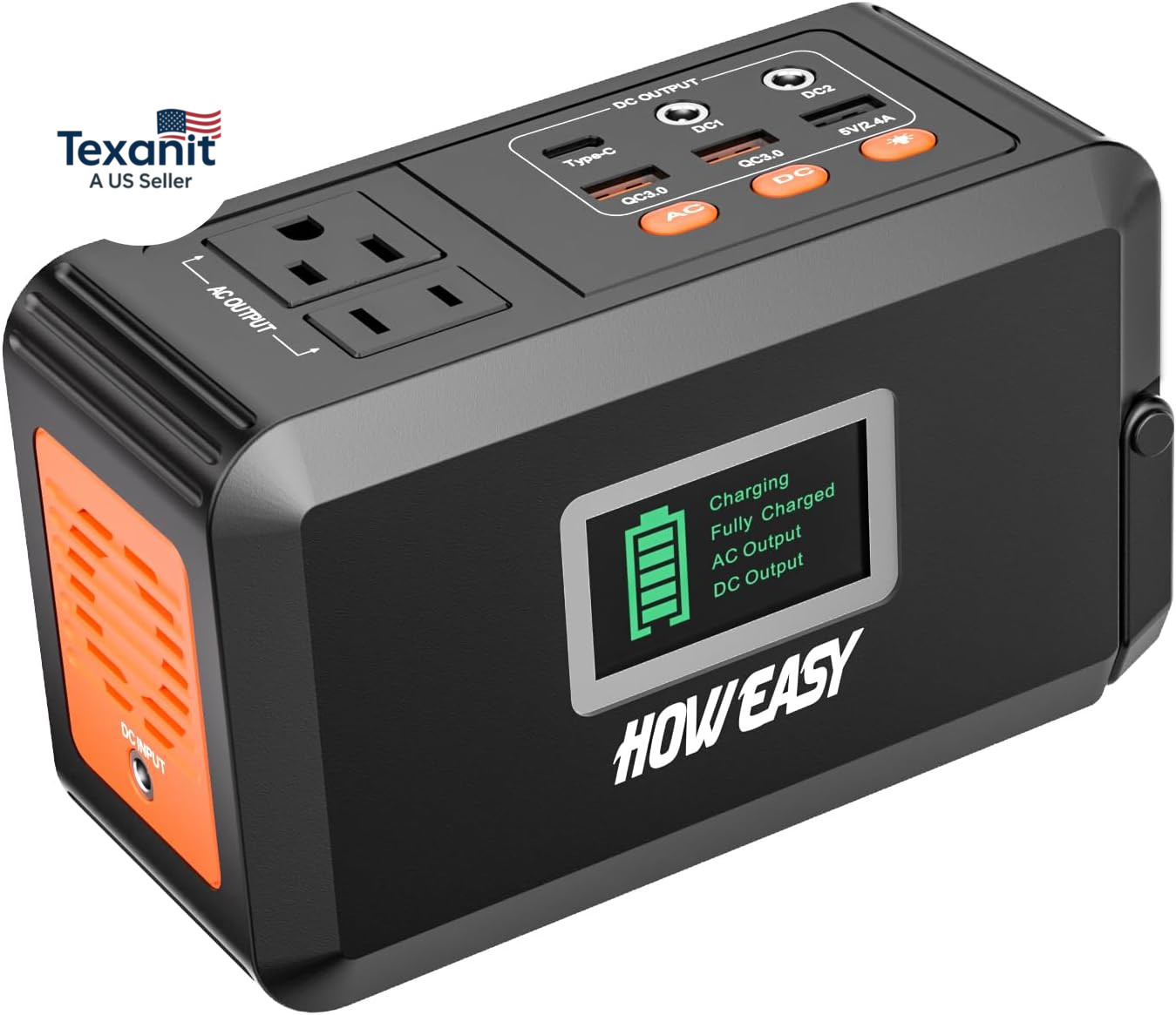 Portable Power Station,120W(240W Peak) Solar Generator,88Wh Lithium Battery Powe