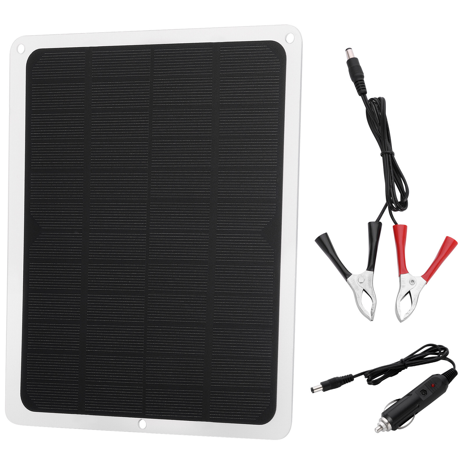 10W Solar Panel 12V Trickle Charger Battery Charger Kit Maintainer Boat RV Car