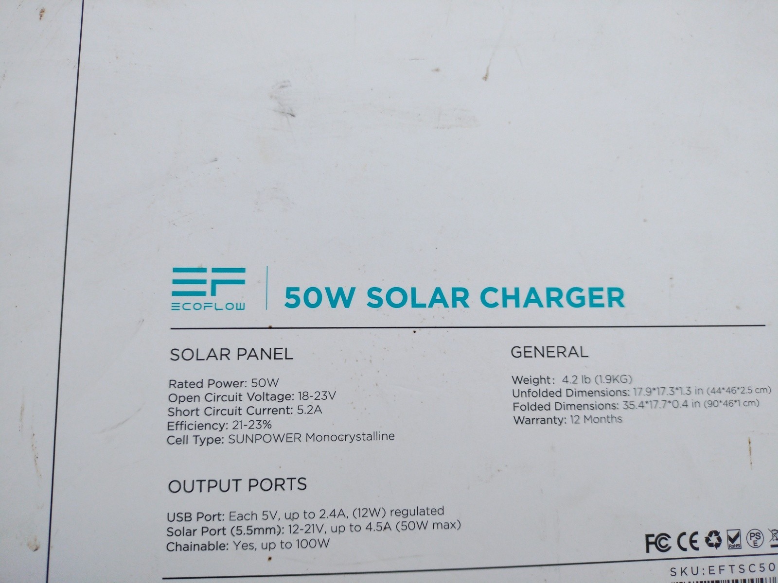 50 watt solar panel charger 18v