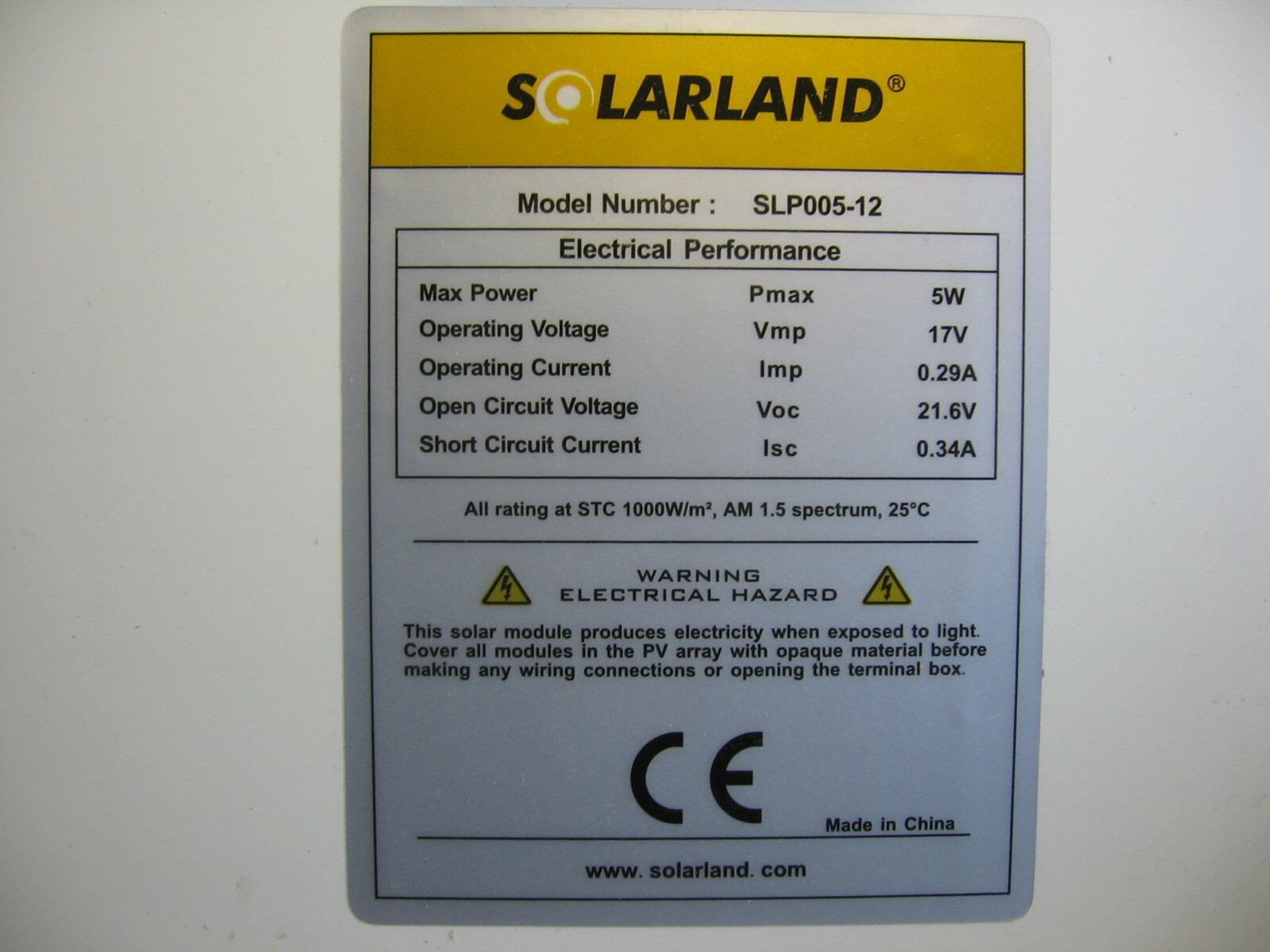 Banner BWA-SOLAR Panel- w/ Mounting Bracket 12 Volts DC / 5 Watt #93656