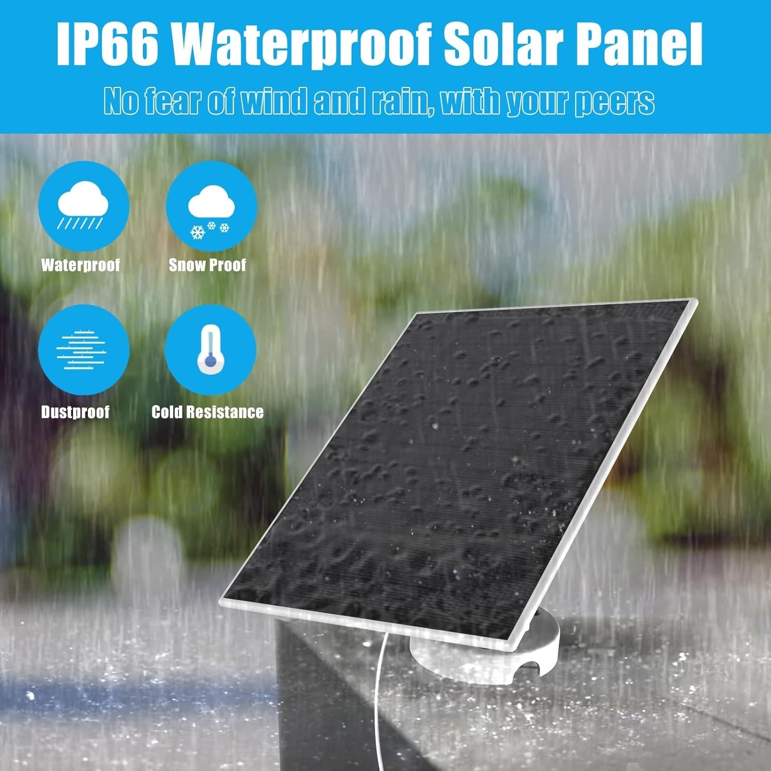 “6W Solar Panel Compatible with Google Nest Camera Outdoor & Indoor (Battery Ver