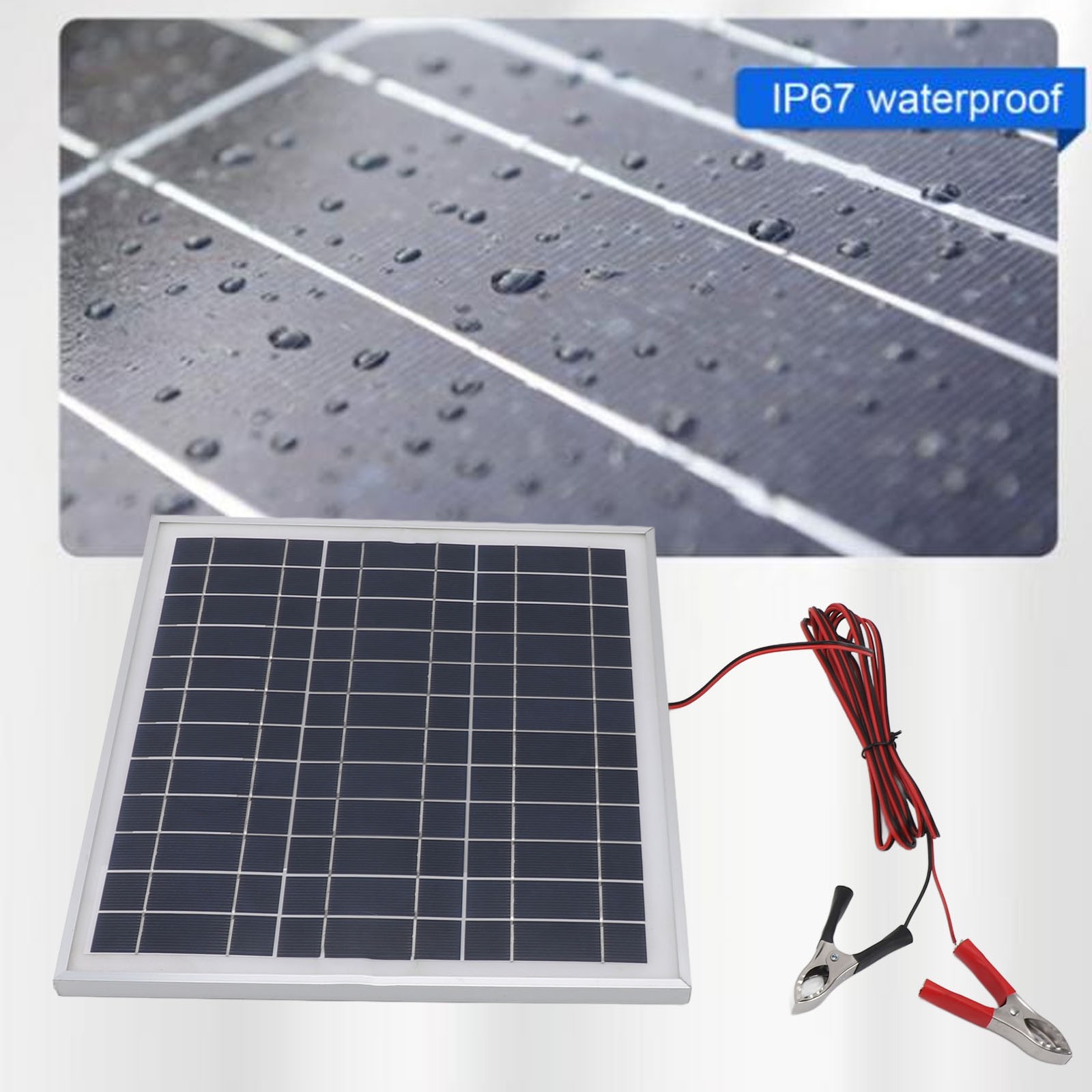 50W Portable Solar Panel Aluminum Frame Monocrystalline Silicon Solar Panel With
