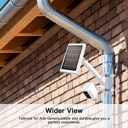 2-in-1 Pole Mounting Bracket for Ring Stick Up Cam Pro Solar Panel and Battery O