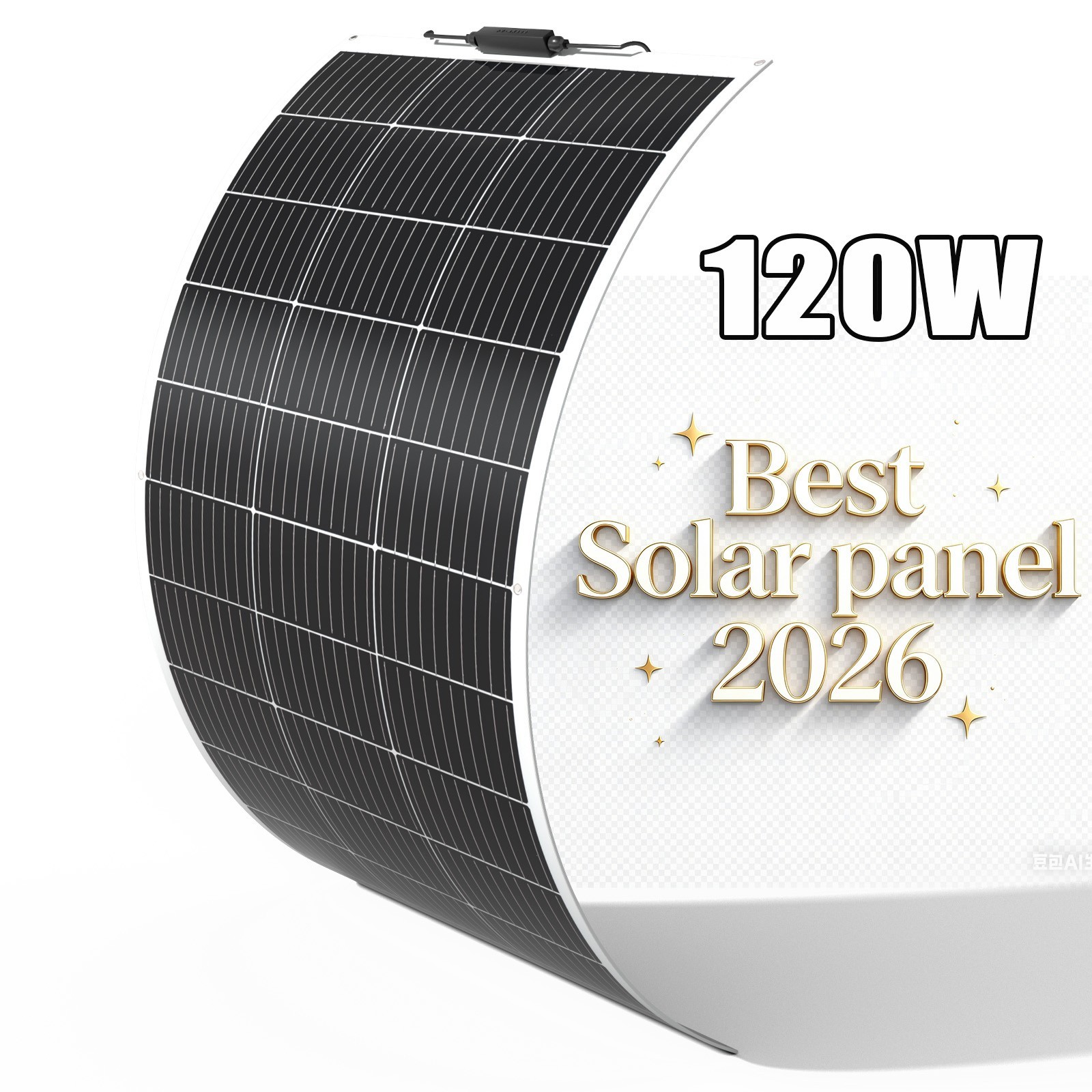 120W Solar Panel Flexible Monocrystalline PV Charging For RV Boats Camping White