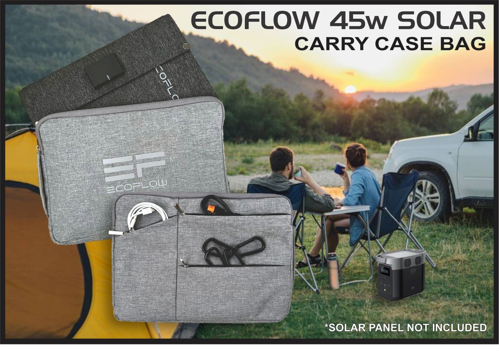 EcoFlow 45W Solar Panel Carry Case/Bag – U.S. Stock