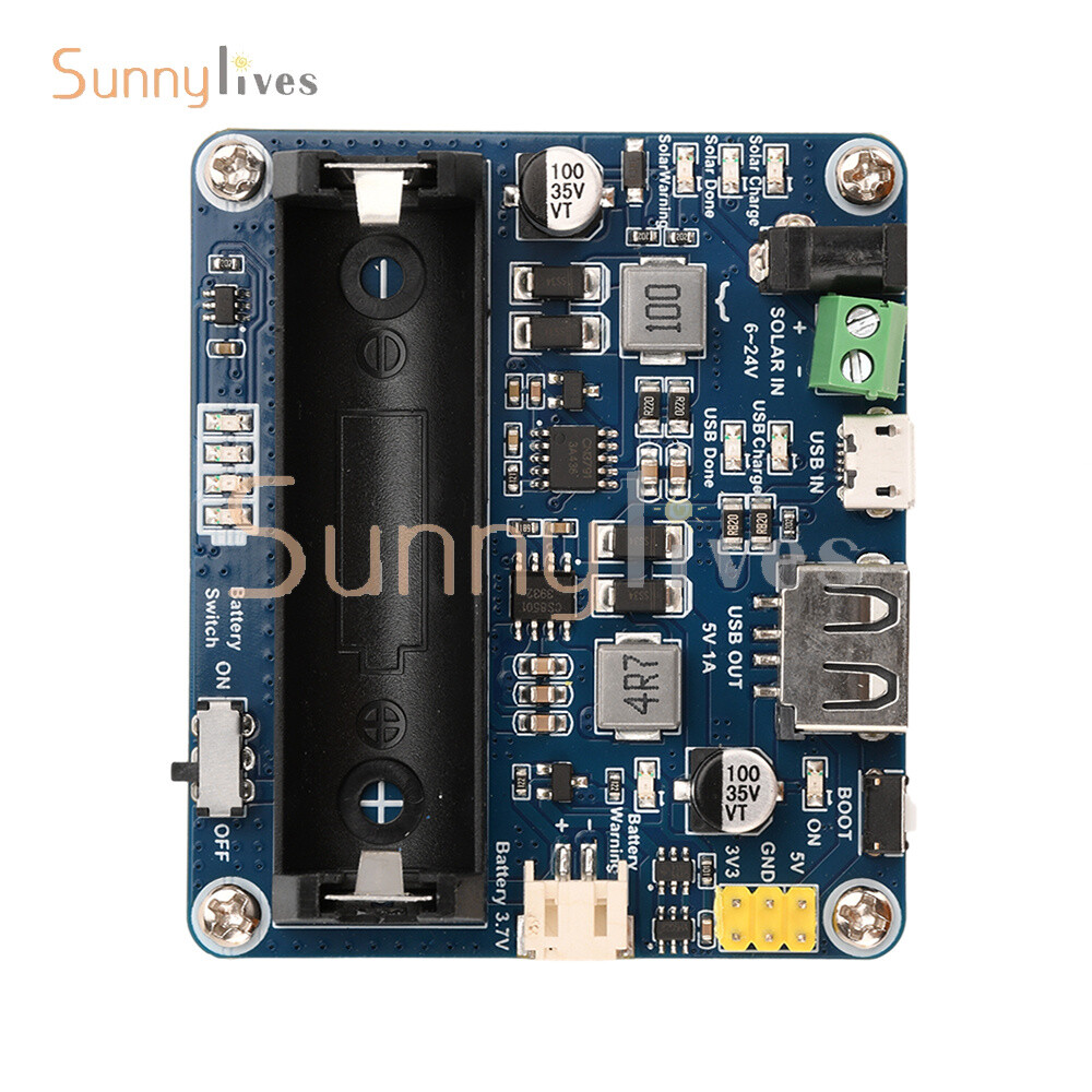 6V~24V Solar Panel Power Management Module Support MPPT 850mAh Li-ion Battery