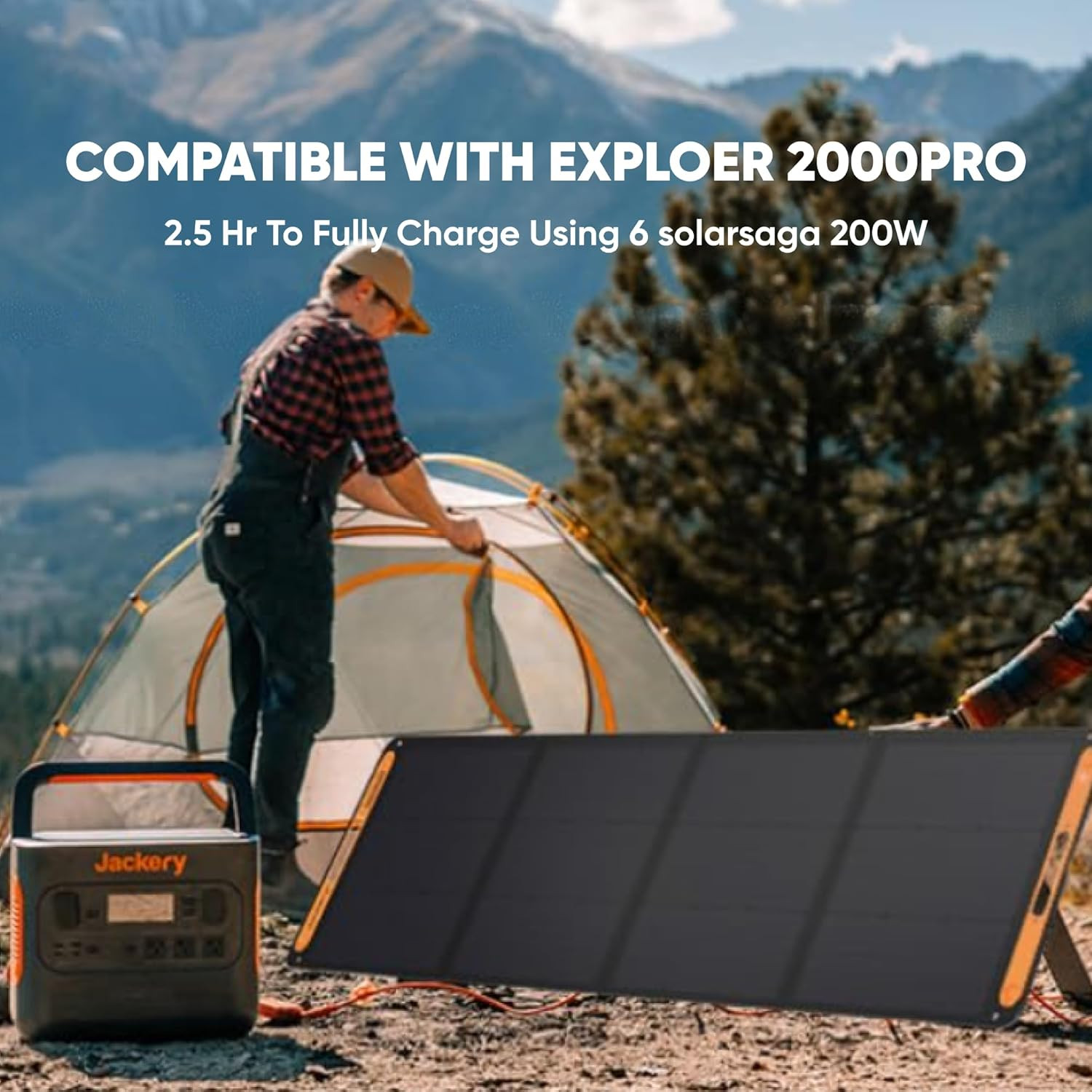 Jackery Solarsaga 200W Portable Solar Panel,Ip68 Foldable Bifacial Solar Panels,