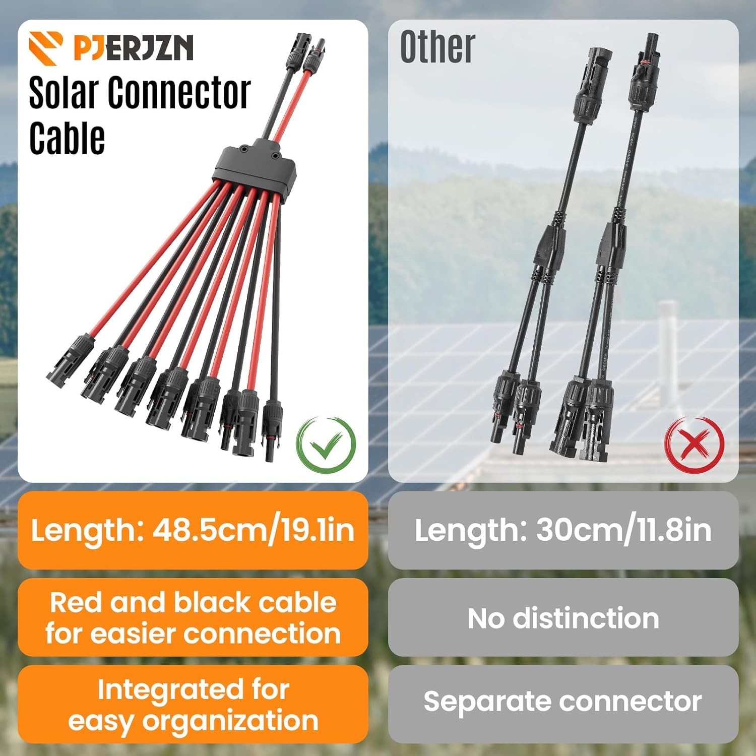 Universal 2 Pack Y Branch Solar Panel Connectors – Safe & Reliable Connection
