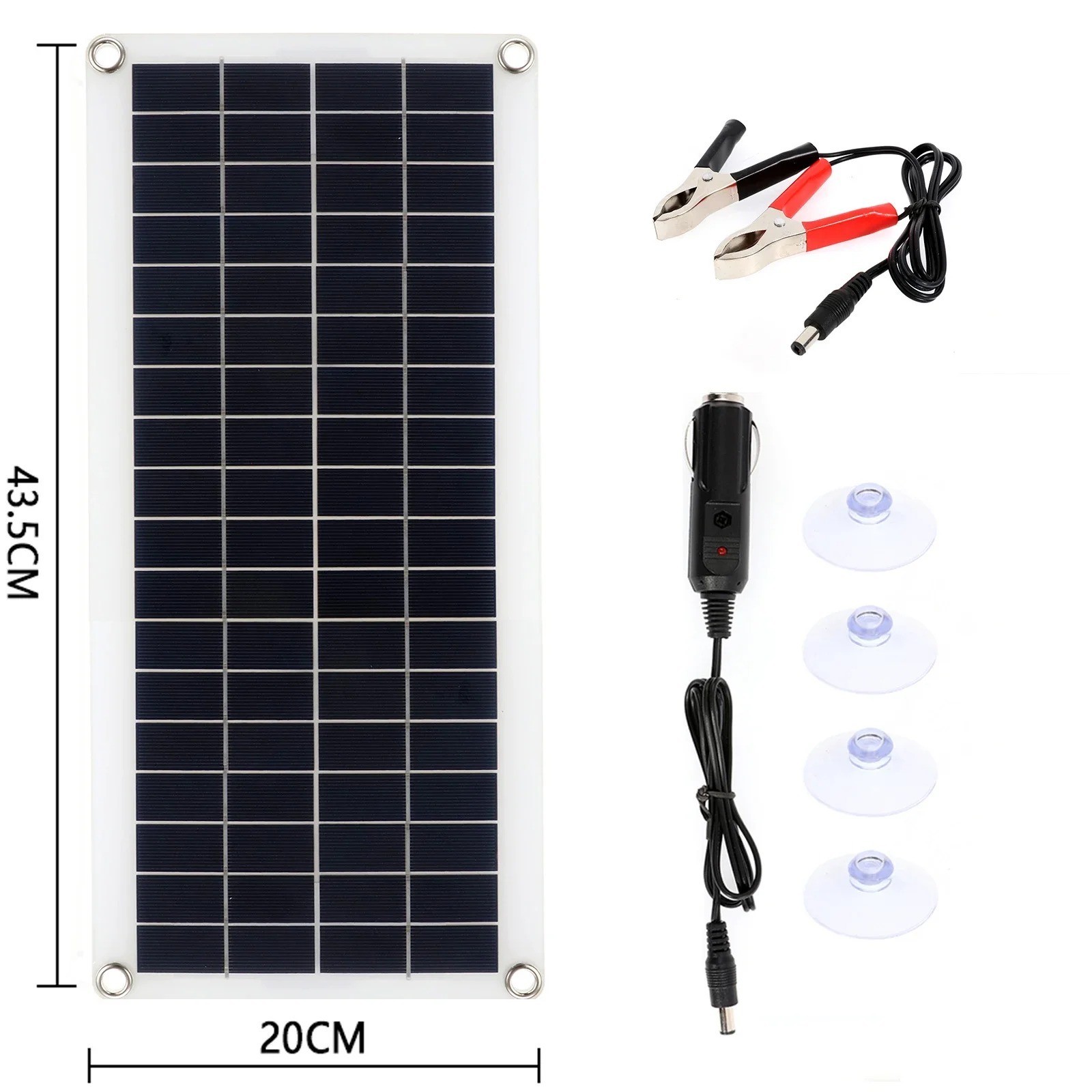 30W Solar Panel 12V Trickle Charger Battery Charger Kit Maintainer Boat Car RV