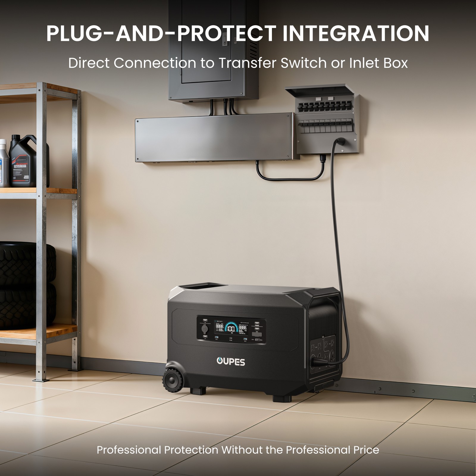 OUPES Guardian 6000 4608Wh Portable Power Station 6000W Solar Generator Home