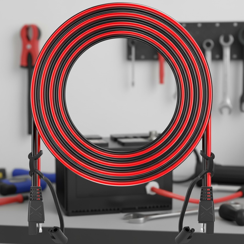 Universal 12FT SAE Connector Cable for Automotive & Solar Use – Listed Safety