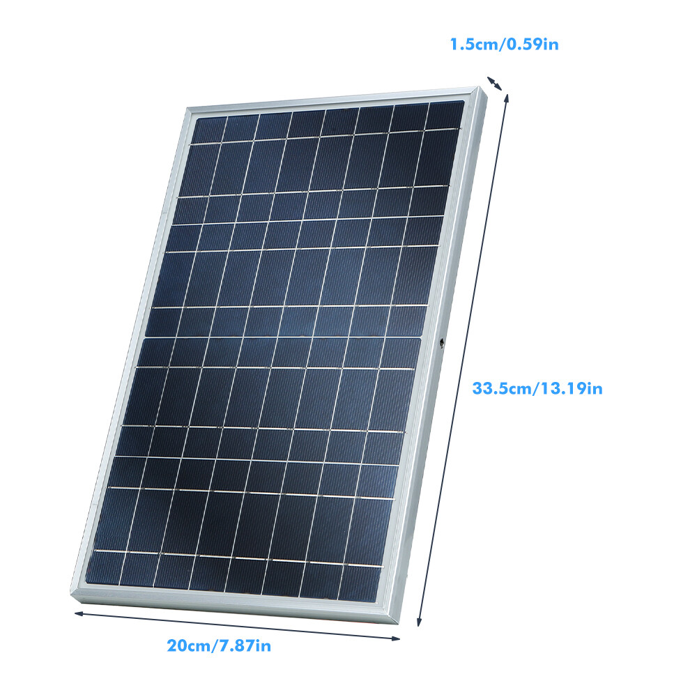 60W Solar Panel 12V Trickle Charger Battery Charger Kit Maintainer Boat Car RV