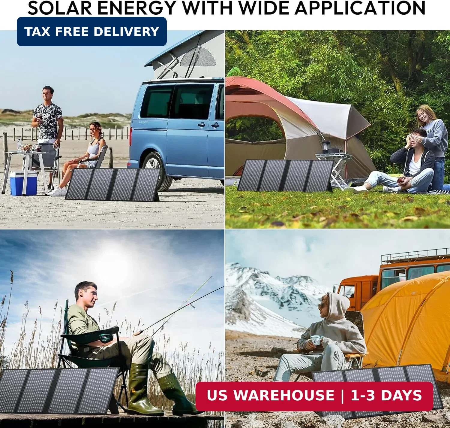 Portable Solar Panel, 60W Foldable Solar Panel Charger for Portable Generator Po