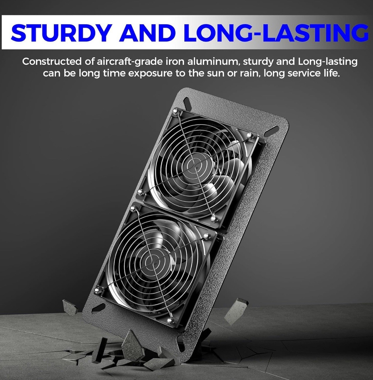 Voltset Solar Fan for Outside 20W Solar Power Exhaust Fan for Outdoor W/ Panel