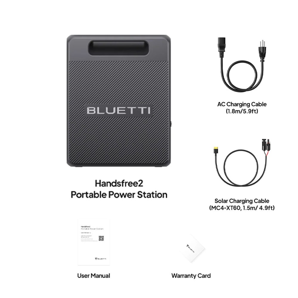 BLUETTI Handsfree 2 Portable Power Station 512Wh 700W Generator for Camping Use