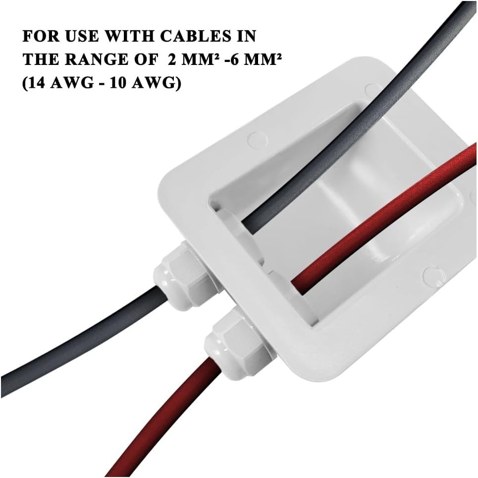 Weatherproof ABS Solar Double Cable Entry Gland for All Cable Types 2mm² to 6…