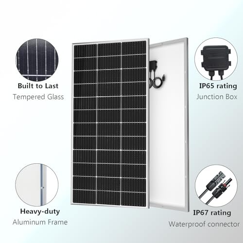 120 Watt 12Volt Solar Panel Starter Kit Monocrystalline Module 120W Solar kit