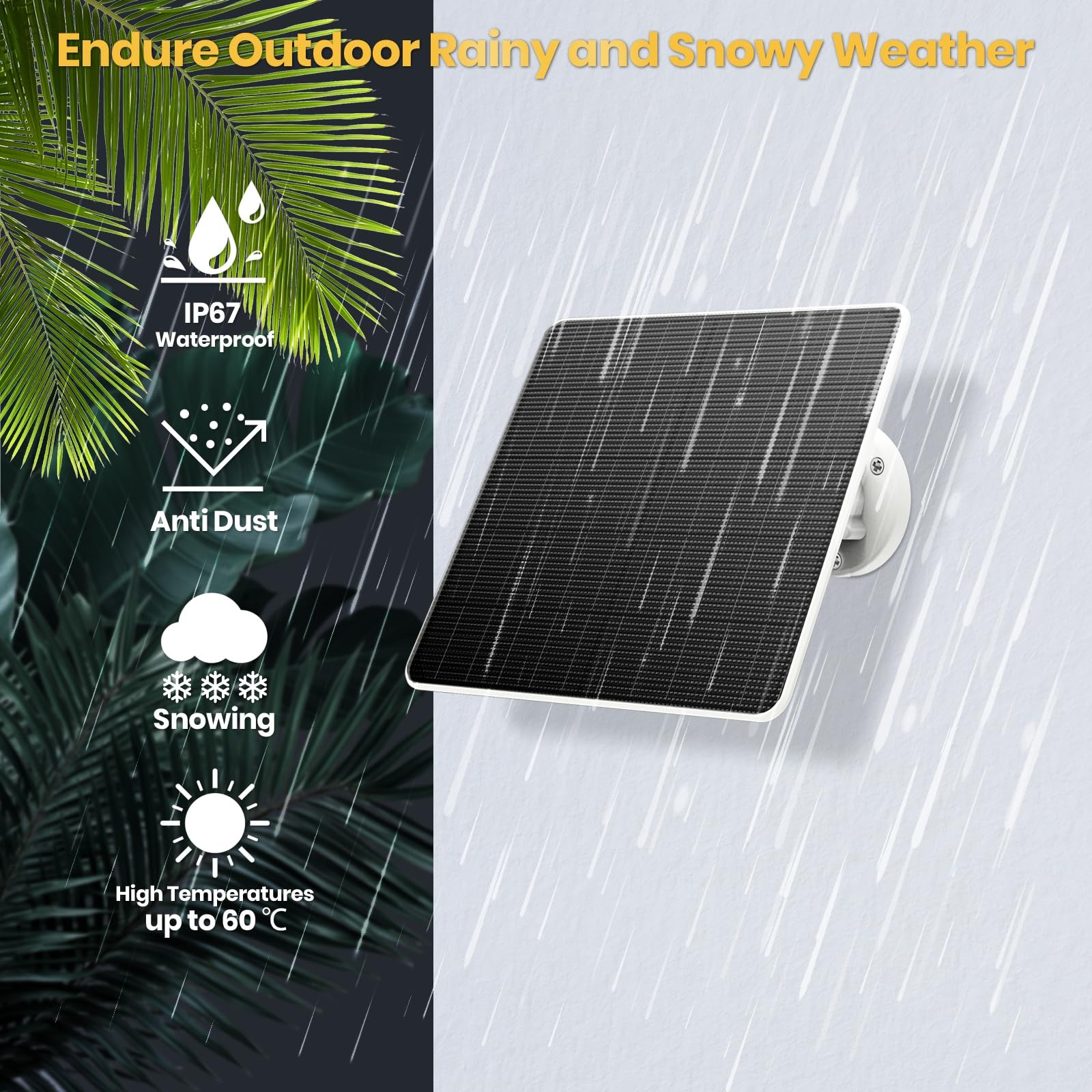 2 Pack 6W Solar Panel for Outdoor, 5V USB Solar Charger with Rechargeable Bat…