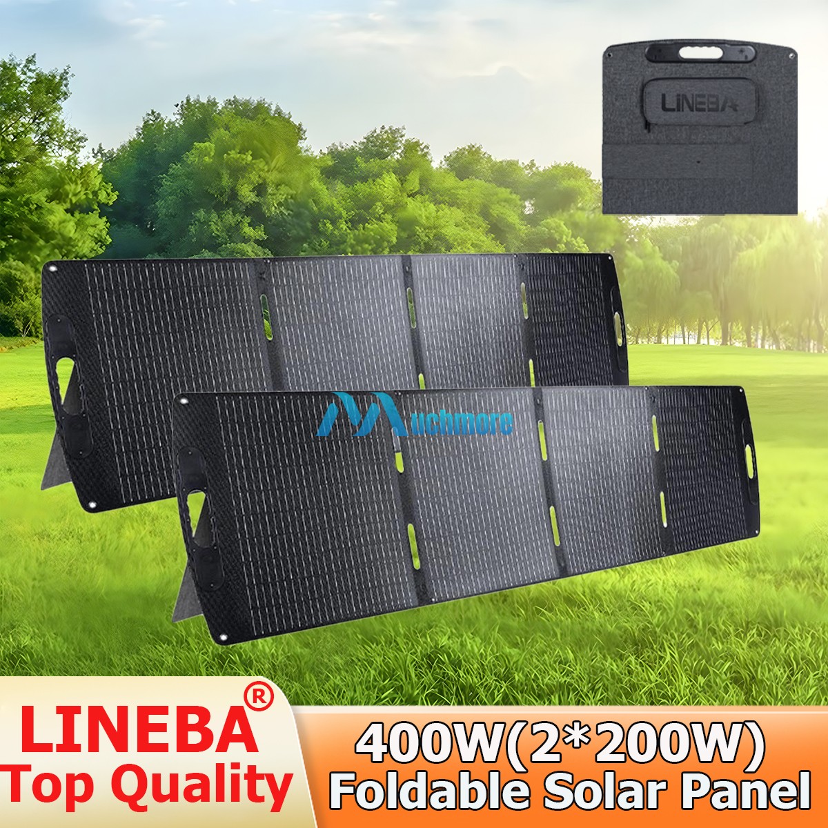 400W Solar Panel 23.5% High Efficiency Foldable IP68 Waterproof Idea Home Power