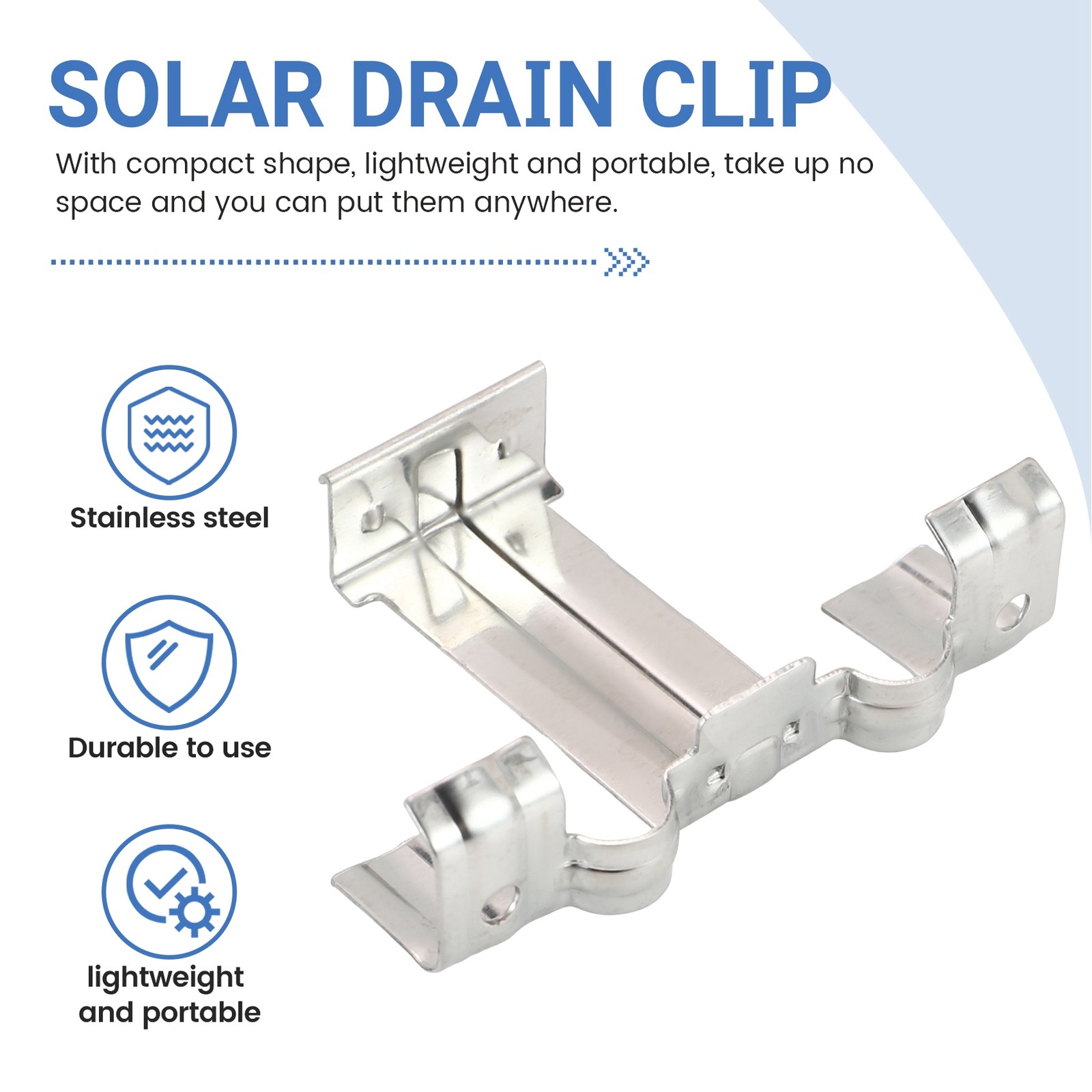 20PCS Photovoltaic Panel Drainage Buckle Plate Solar Panel Water 8077