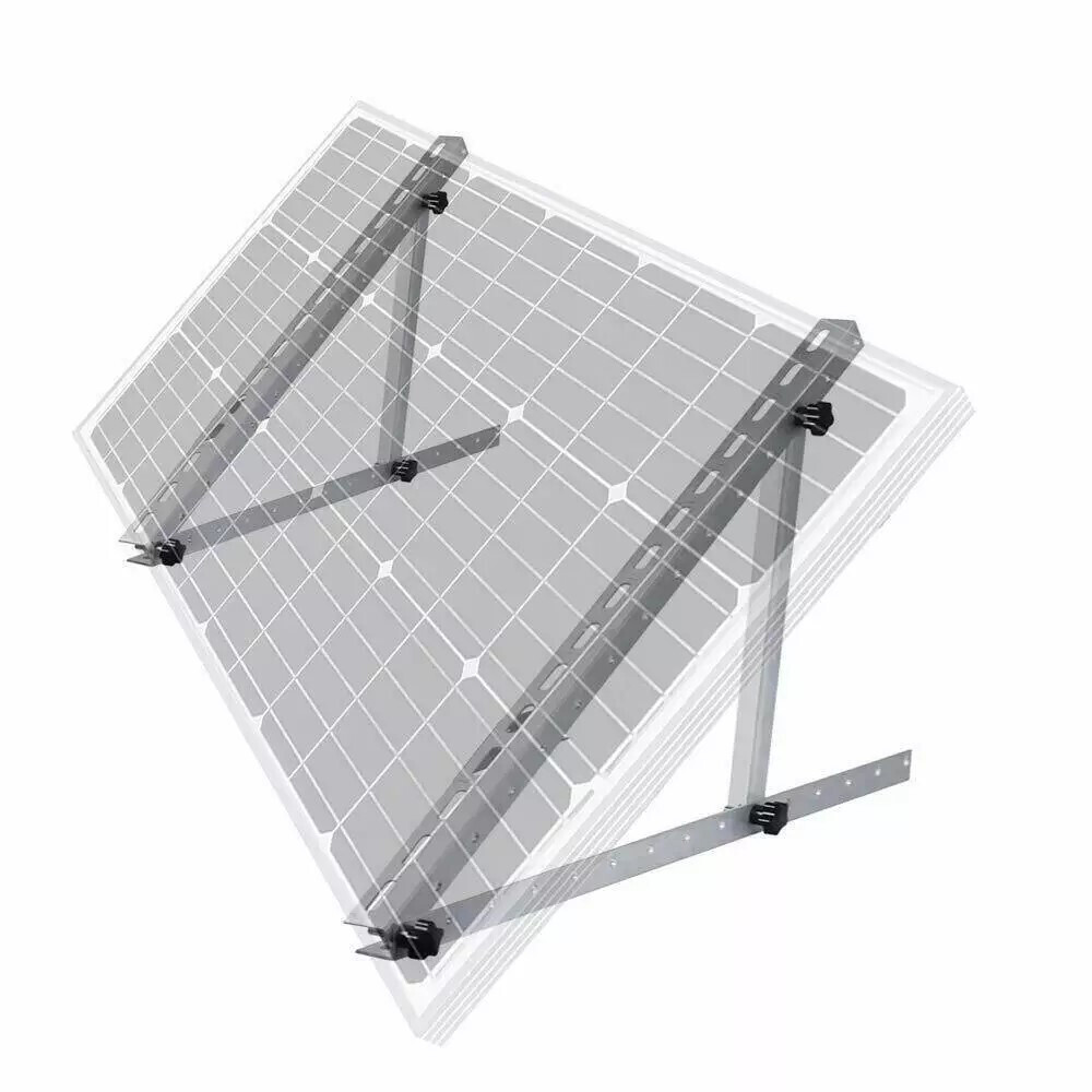 2PCS Solar Panel Brackets Adjustable Angle Mounting Frame Shed Boat Ground Mount