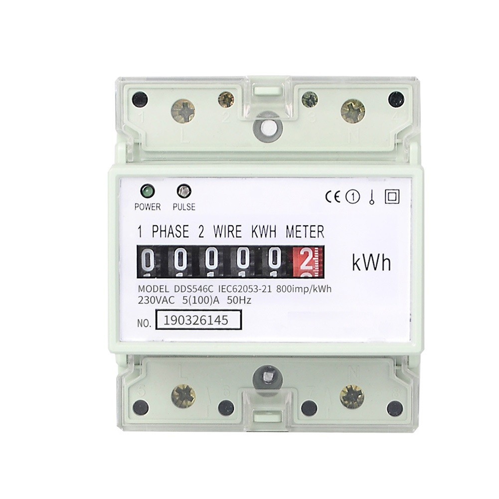 Current Rating Wattmeter 100A with Clear LCD Display for Low Light Use