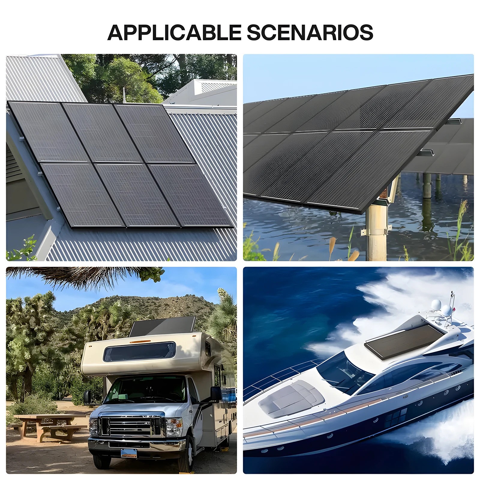 100W Solar Panel N-Type High Efficiency Monocrystalline Portable Waterproof PV