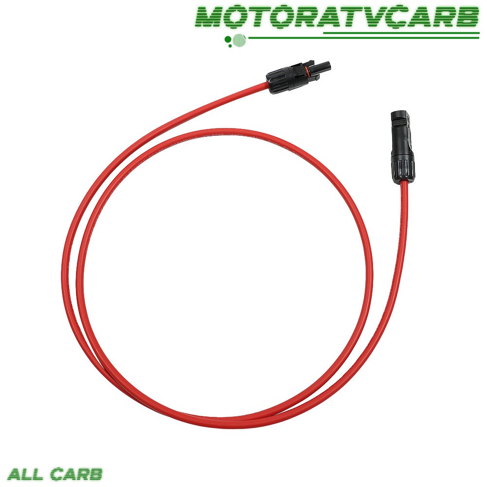 ALL-CARB 1 Pair Black + Red Solar Panel Extension Cable Wire Connector 12/10 AWG