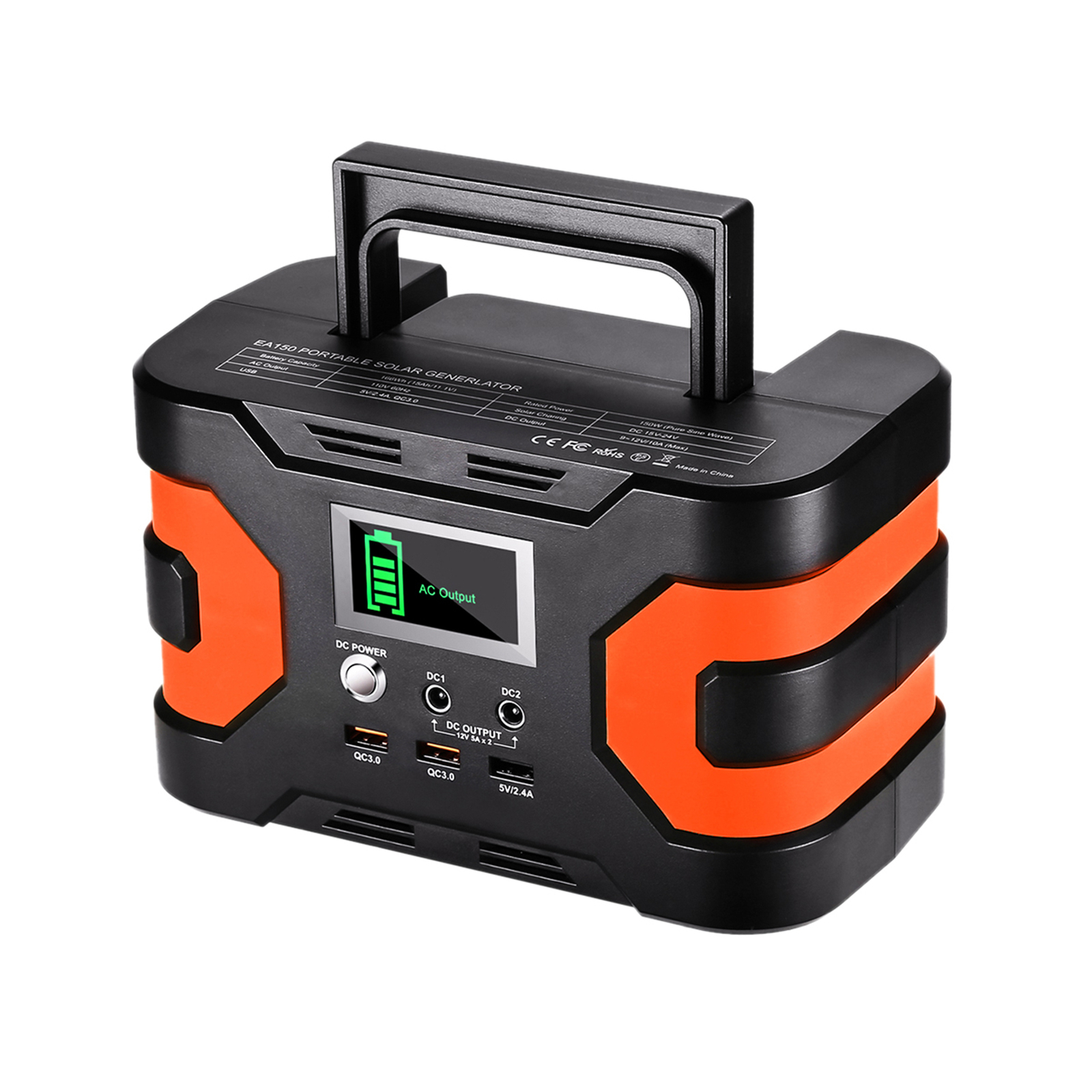 Portable Power Station 150W for Outdoor Camping Emergency Battery Backup D4Q0