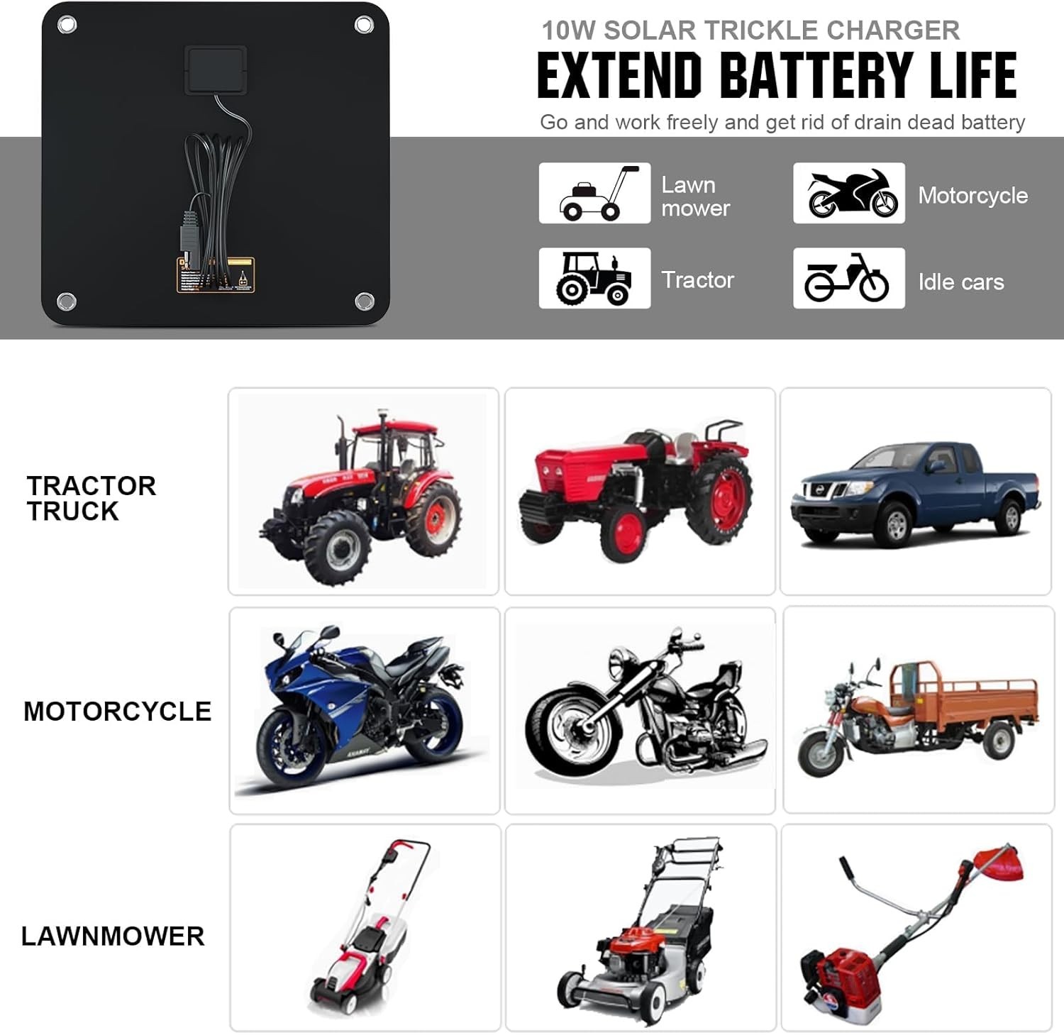 Handy Solar Charger for Tractor Utility Vehicle