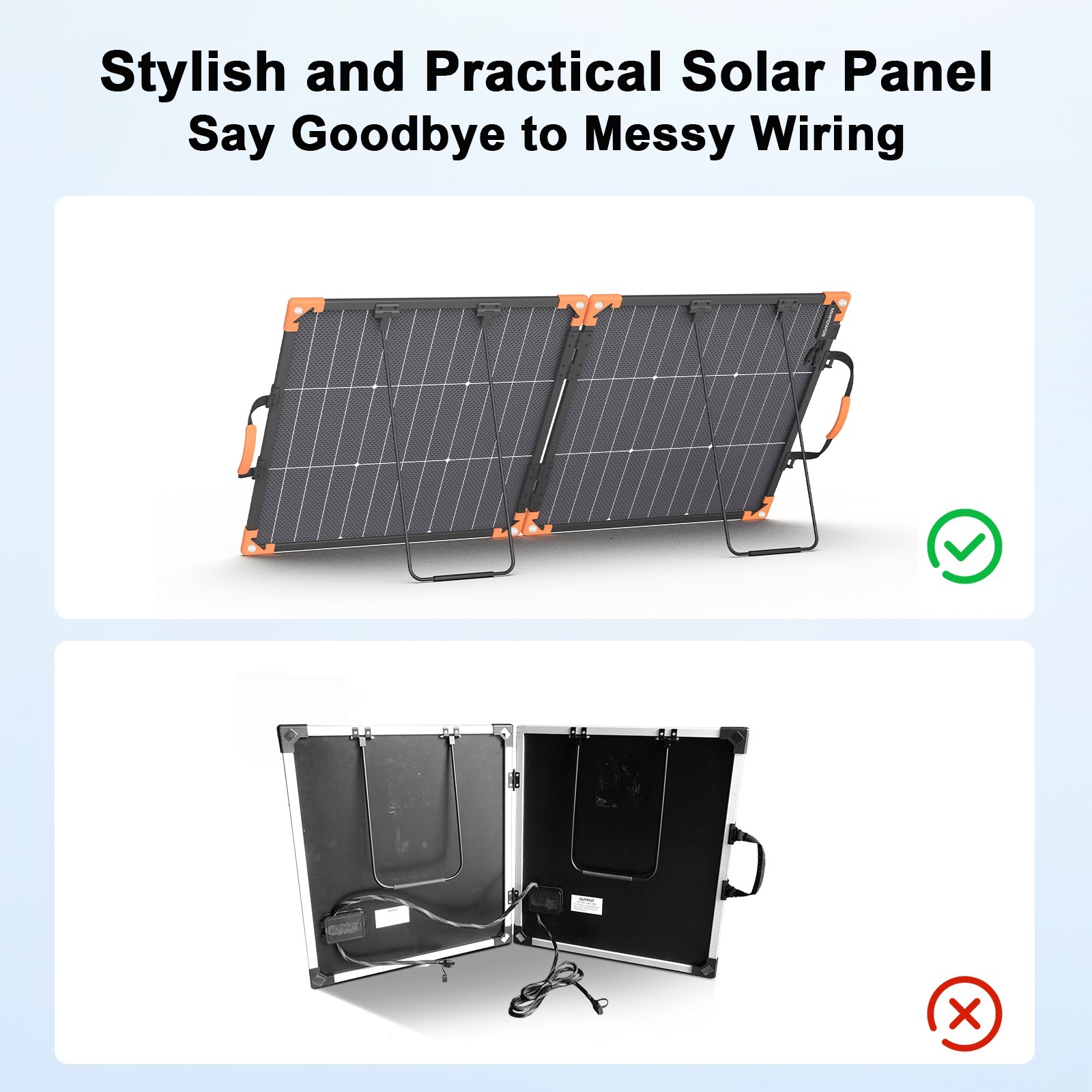 100W Solar Panel IP68 for BLUETTI Elite 30 V2 Powerstation AC180 Solar Generator