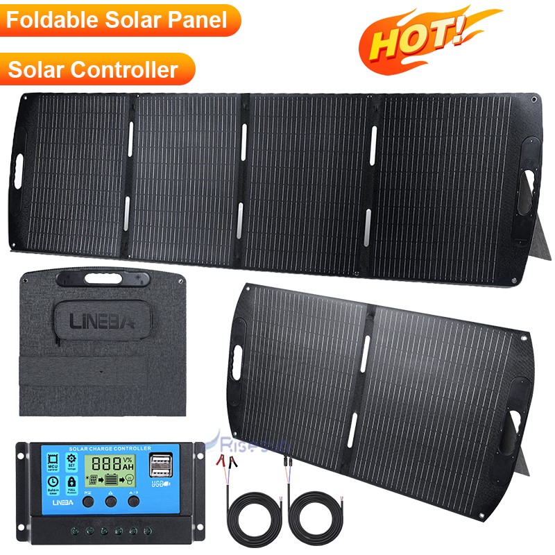 100W 200W Foldable Solar Panel Portable Solar Charge Kit for Power Station RV