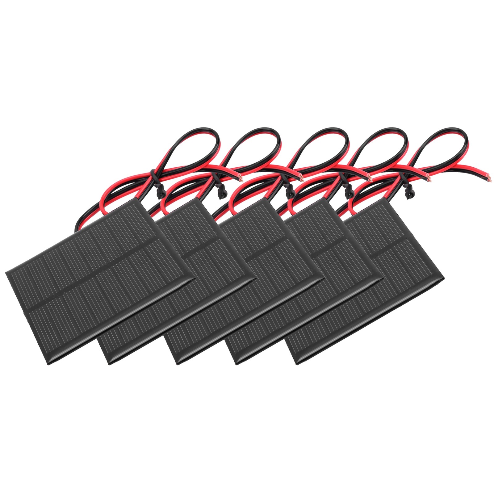 5Pcs Small Solar Battery Panel Polysilicon Epoxy Battery Module With 30cm New