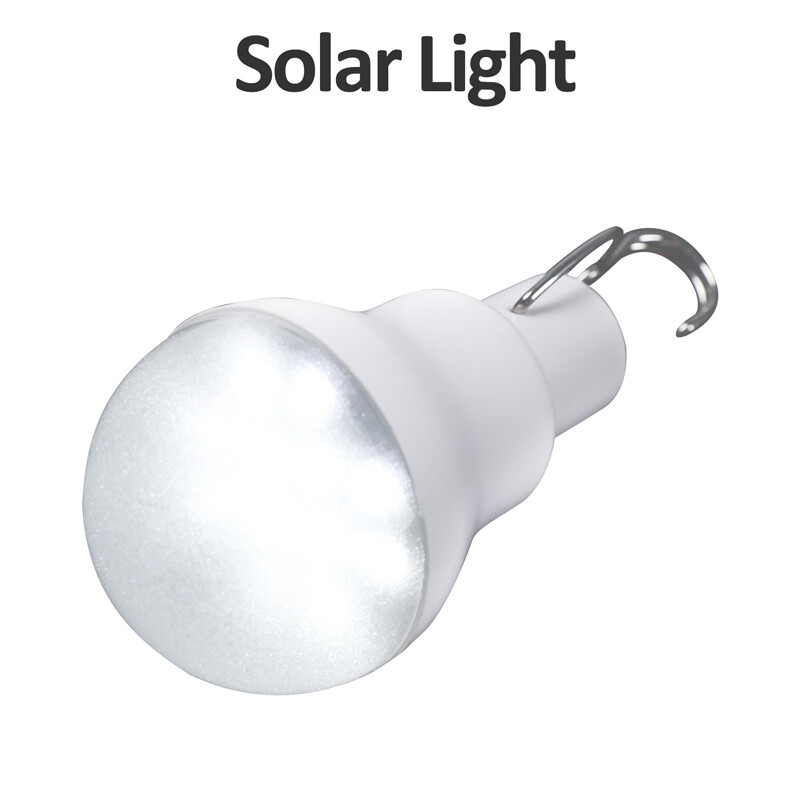 1W 6V Mini Solar Panel & 15W Rechargeable LED Light Bulb for Camping Garden US