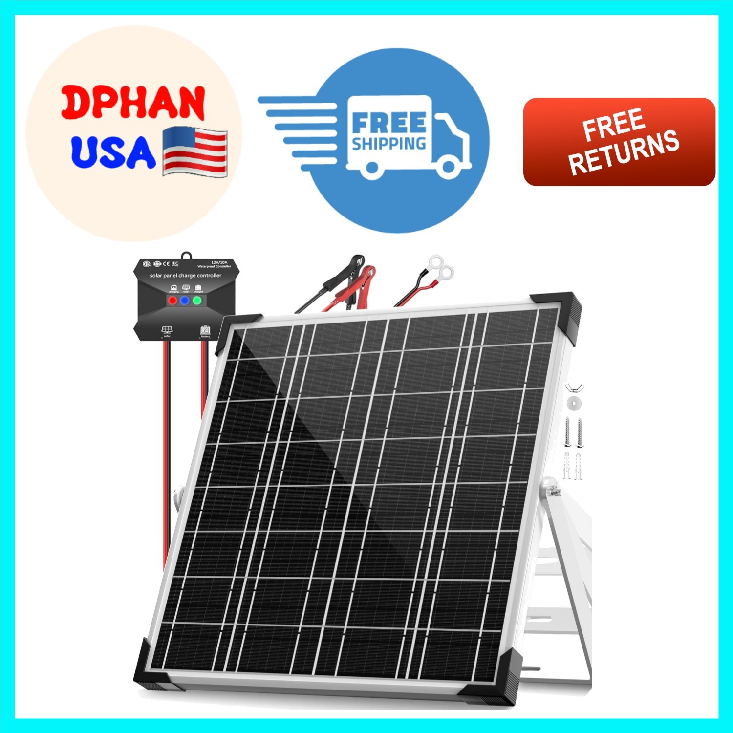 Efficient 20W Solar Battery Charger with Multi-Layer Protection for Off-Grid Use