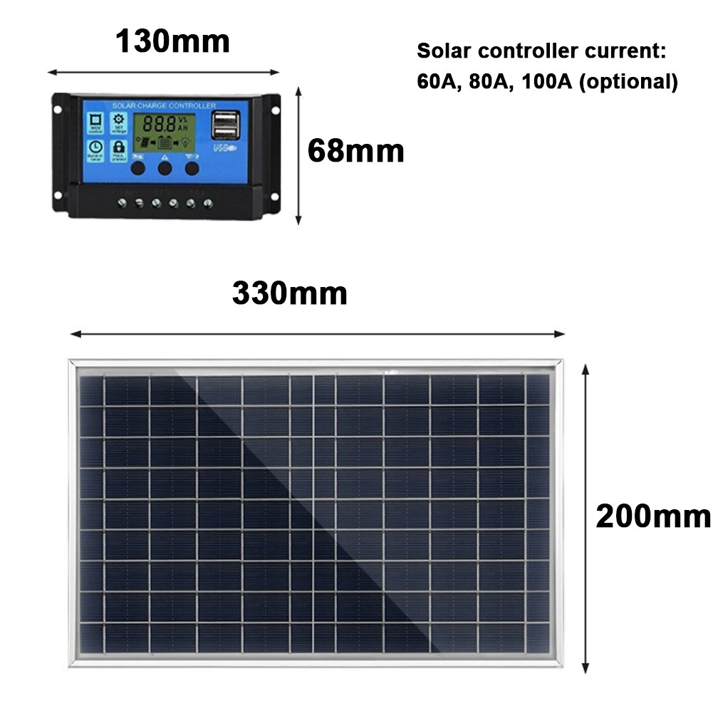 1-10W Polysilicon Solar Panel Set Solar Panel And Solar Recharge Controller IAKX