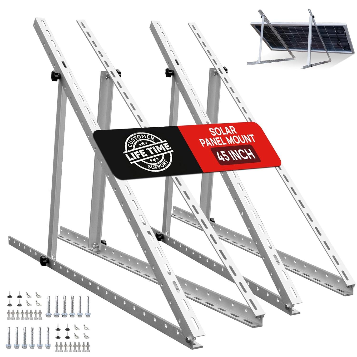 2 Sets 45Inch Solar Panel Mount Brackets Adjustable Tilt Mount Brackets, Suitabl