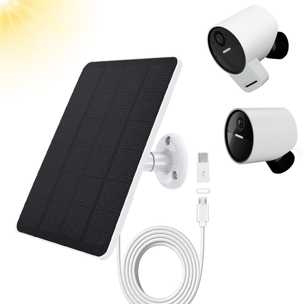 Solar Panel Compatible with SimpliSafe Outdoor Camera Series 2 Wireless, 4W 5V