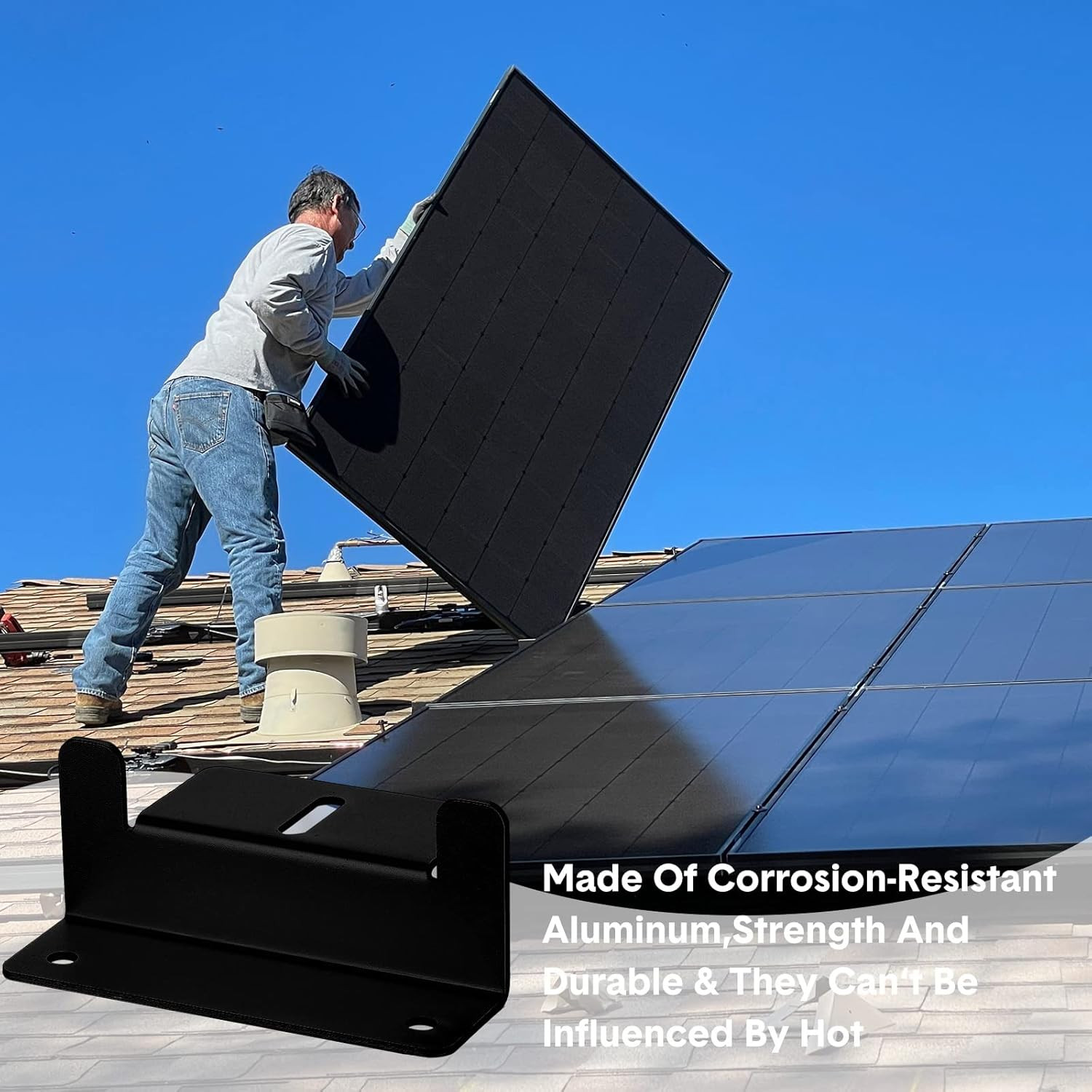 40 Sets Solar Panel Mounting Brackets Z Bracket Aluminum Alloy Solar