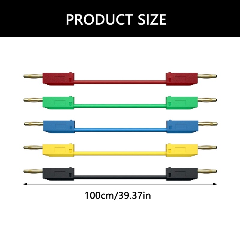 2mm Test Cables with Banana Plugs Flexible & strong Test Leads set for Lab Use