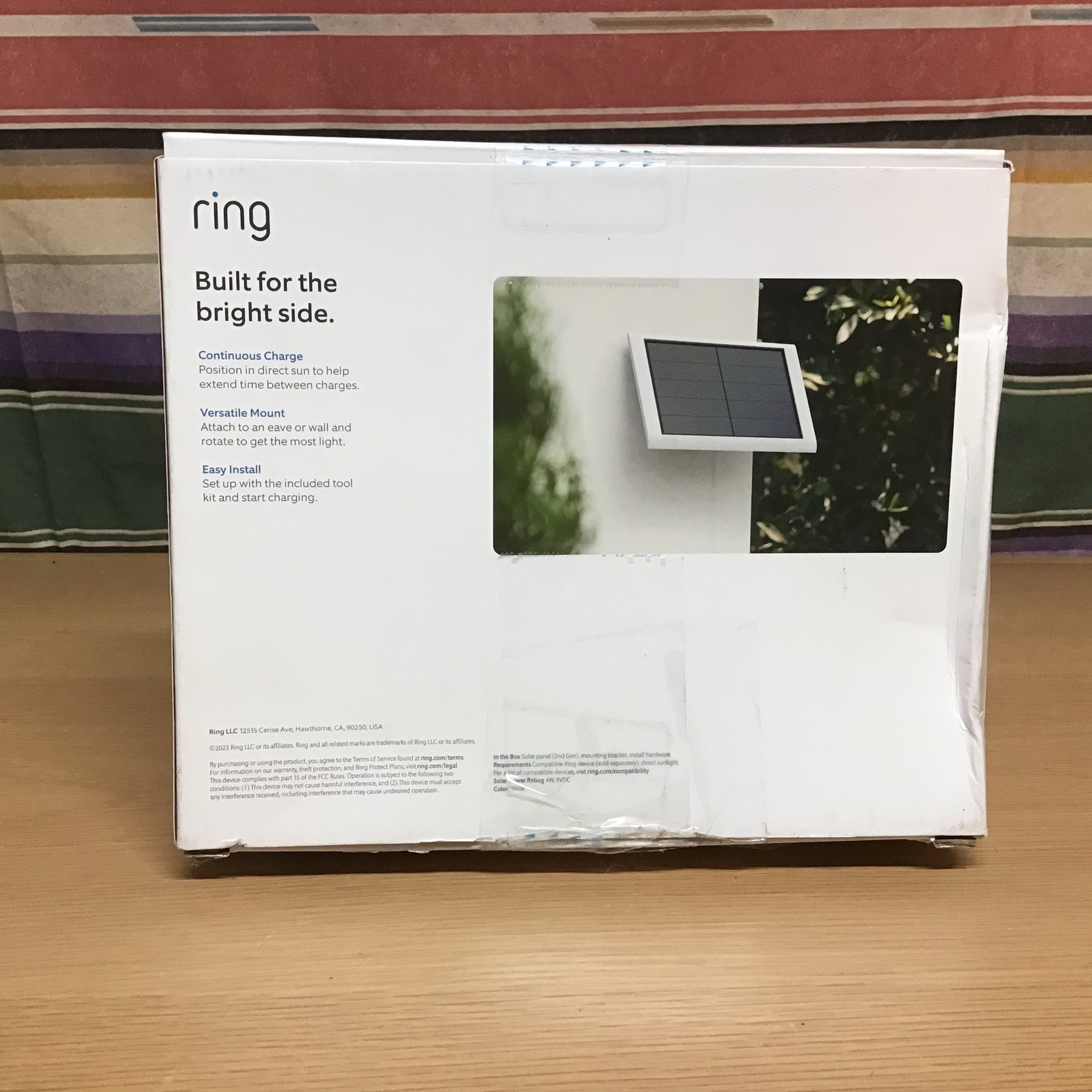 Ring 2nd Generation 4W Solar Panel For Select Ring Security Cameras Open Box