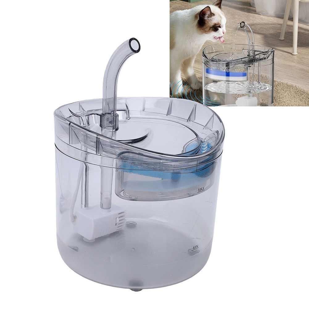 Solar Operated Pet Drinking Fountain for Cats Dogs Chickens No Battery Required