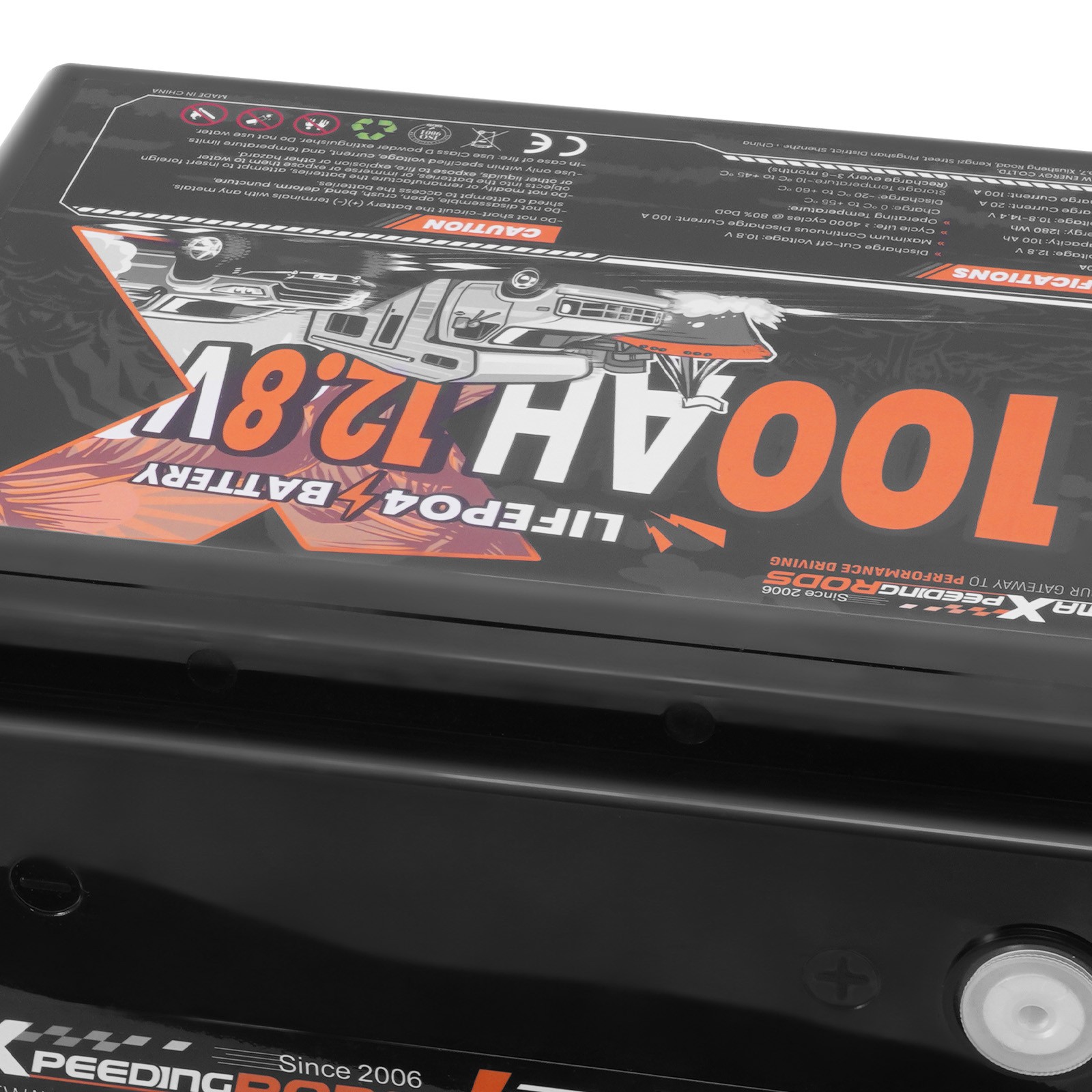 12V 100Ah LiFePO4 Battery for Marine Cold Weather Charging Protection, BMS