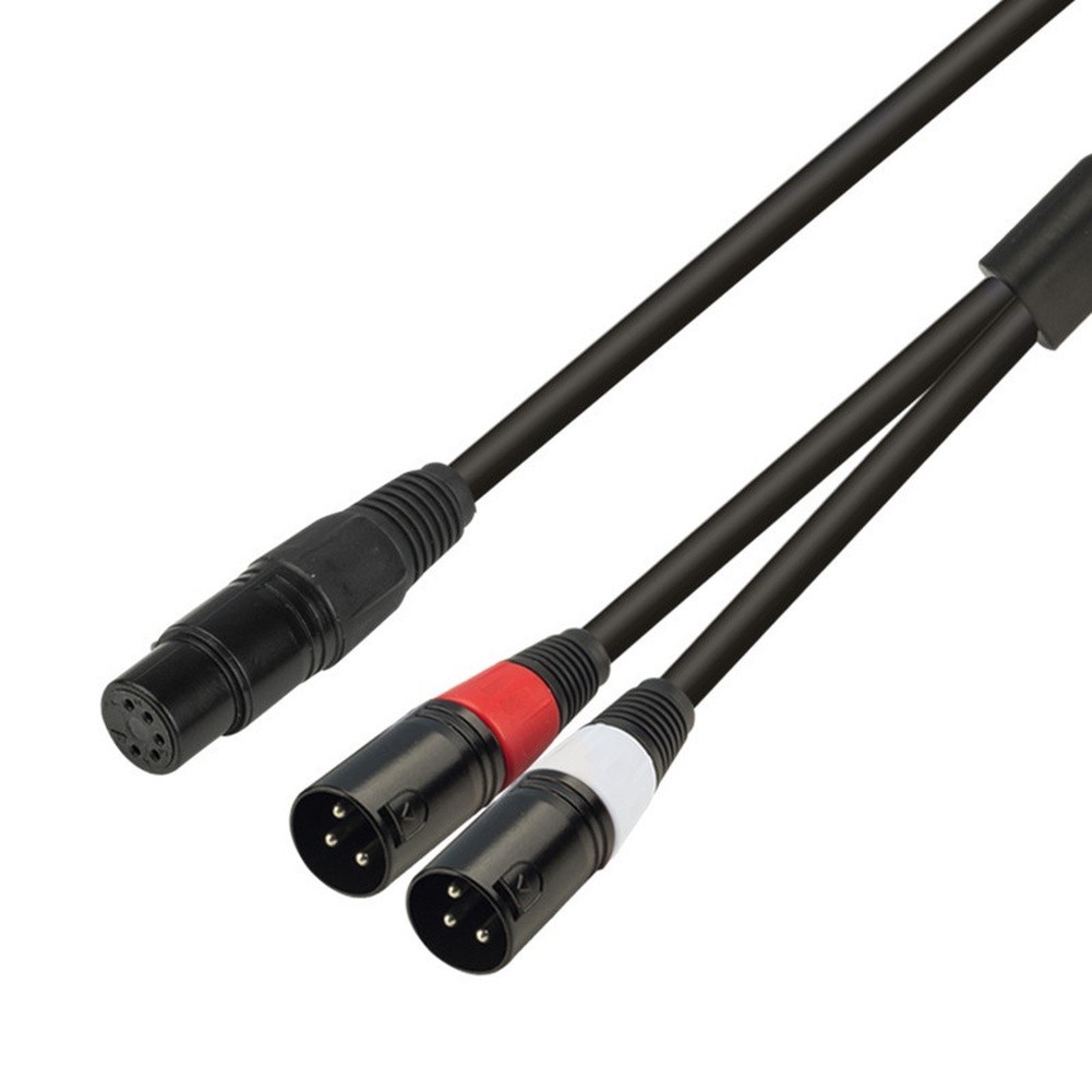Shielded XLR F to 2x XLR M Splitter Cable 5cm for Audio For Mixer Setup