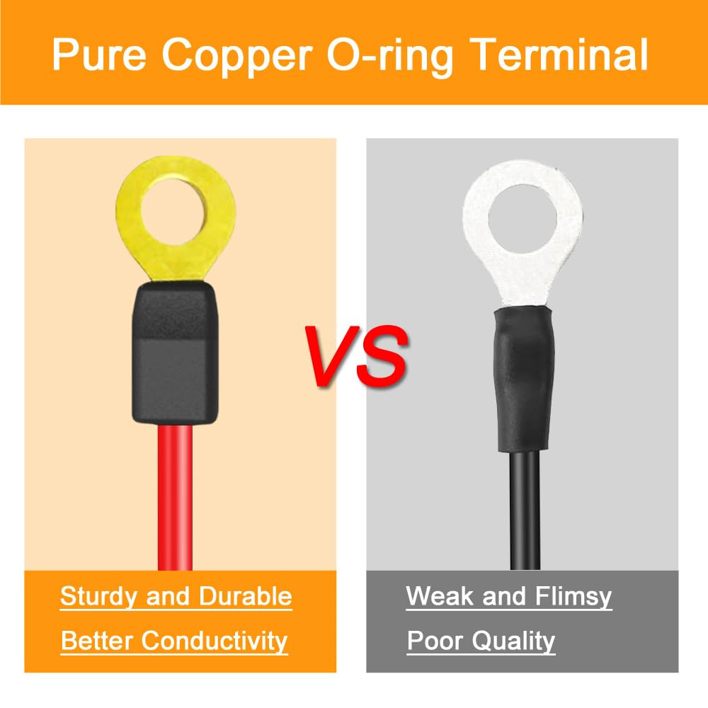 Xt60I to O Ring Terminal Cable, More than 16A, 5FT 10AWG Extension Cable Xt60I F