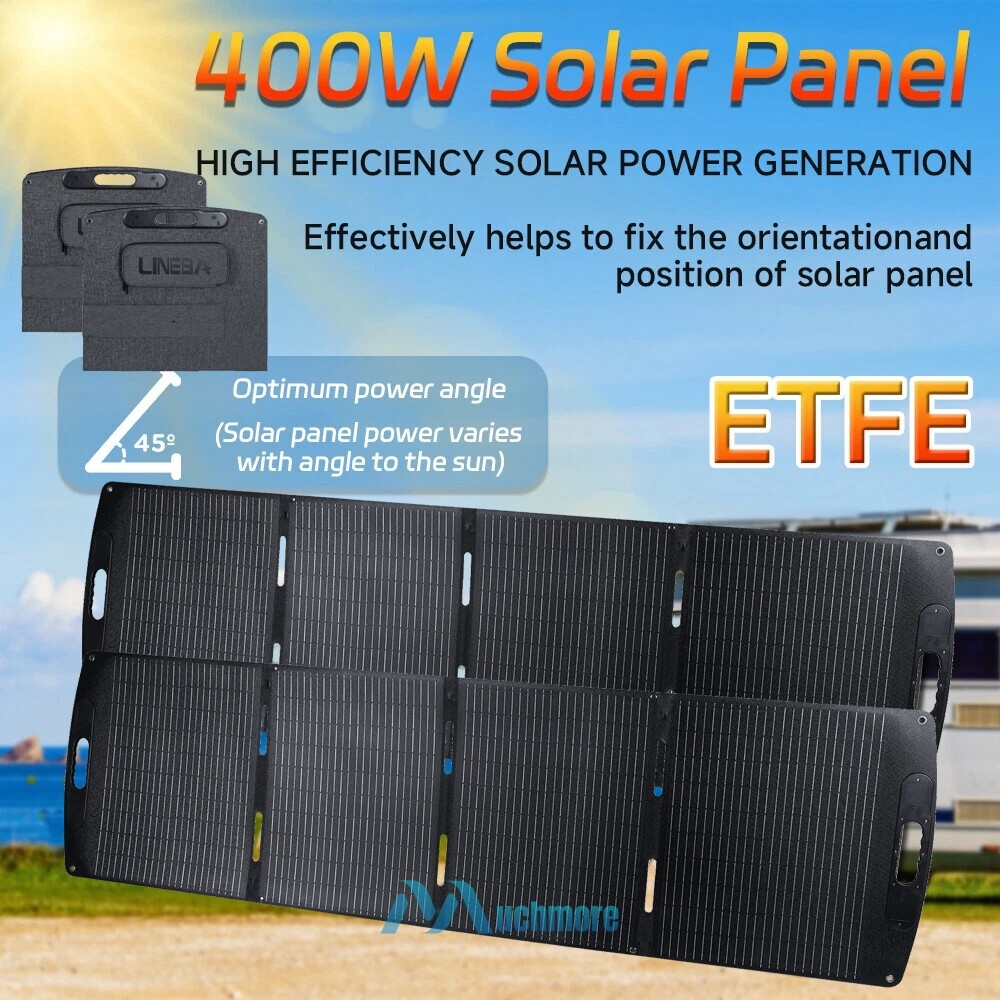 Foldable Portable Solar Panel 200W 400W IP68 for Power Station RV Caravan Boat