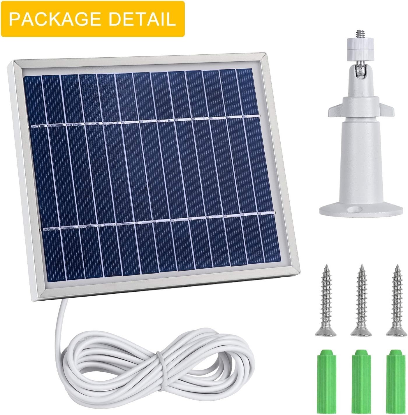 iTODOS Solar Panel Compatible with Arlo Pro, 11.8Ft Outdoor Power 3pack