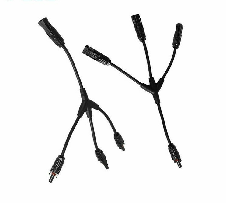 Solar Panel PV Cable Y Branch Wear-resisting Copper Tin Plate Anti-UV Connector