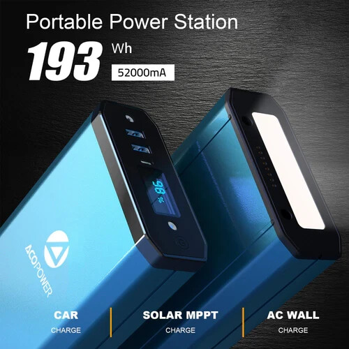 ACOPower LionCooler 193Wh Portable Power Station Solar Generator for Camping