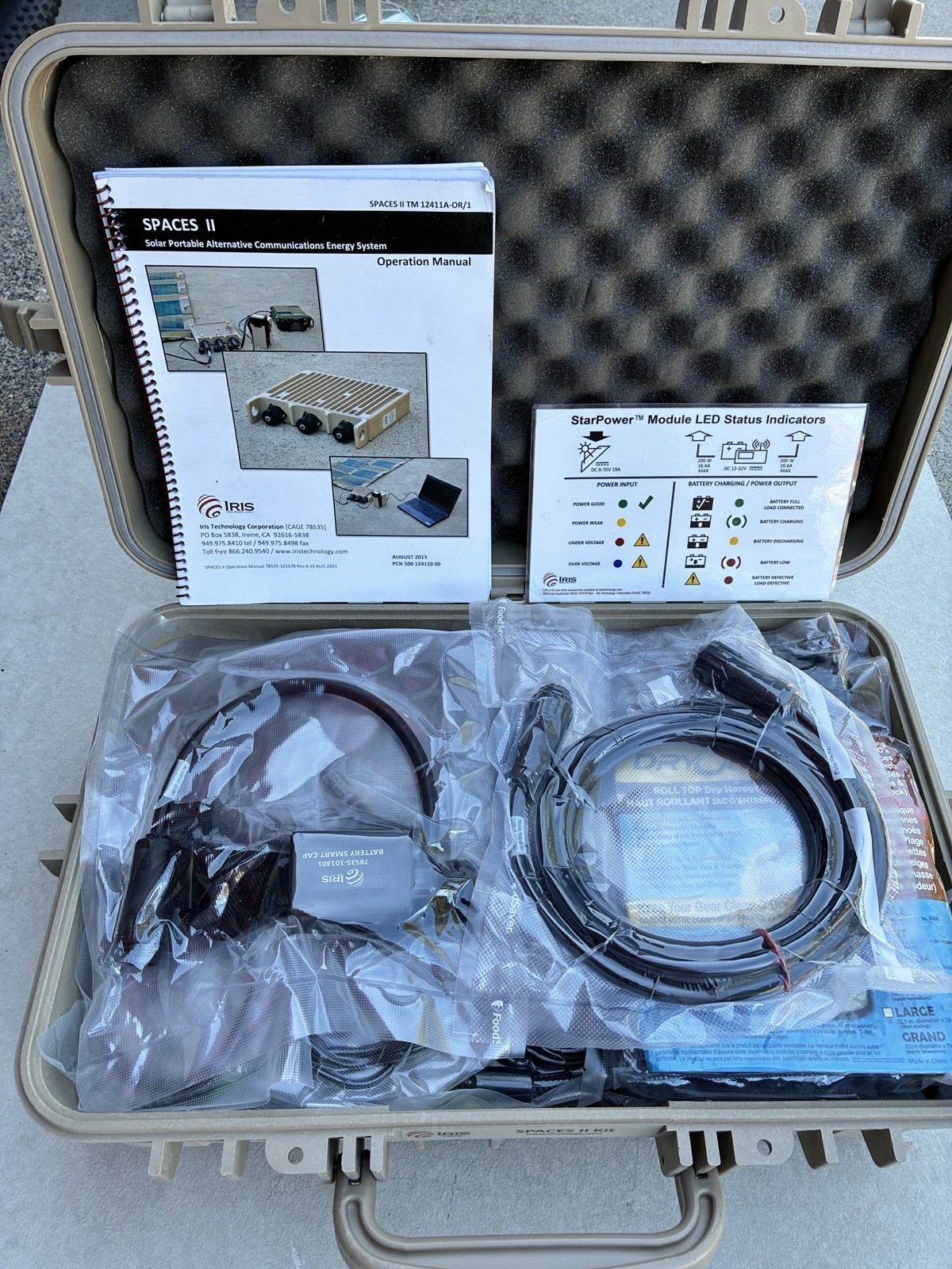 IRIS SPACES II Solar Portable Communications Energy System StarPower Module Kit